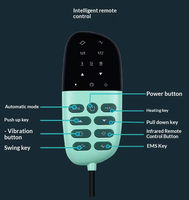 Appareil de massage lombaire à domicile, électrique, intelligent, avec télécommande, vibrations, compresse chaude, physiothérapie, masseur infrarouge