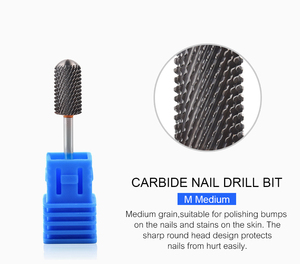 Wholesale Rounded Top Barrel Shape <b>Tungsten</b> Carbide Nail Drill Bits 3/32" Milling Cutter Clean Cuticle Manicure Nail Bits - Product Image 4