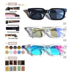 Lunettes <span class=keywords><strong>de</strong></span> soleil personnalisées en nylon et acétate, design 2023, logo personnalisé, UV400, pour hommes et femmes, monture transparente blanche - Product Image 5