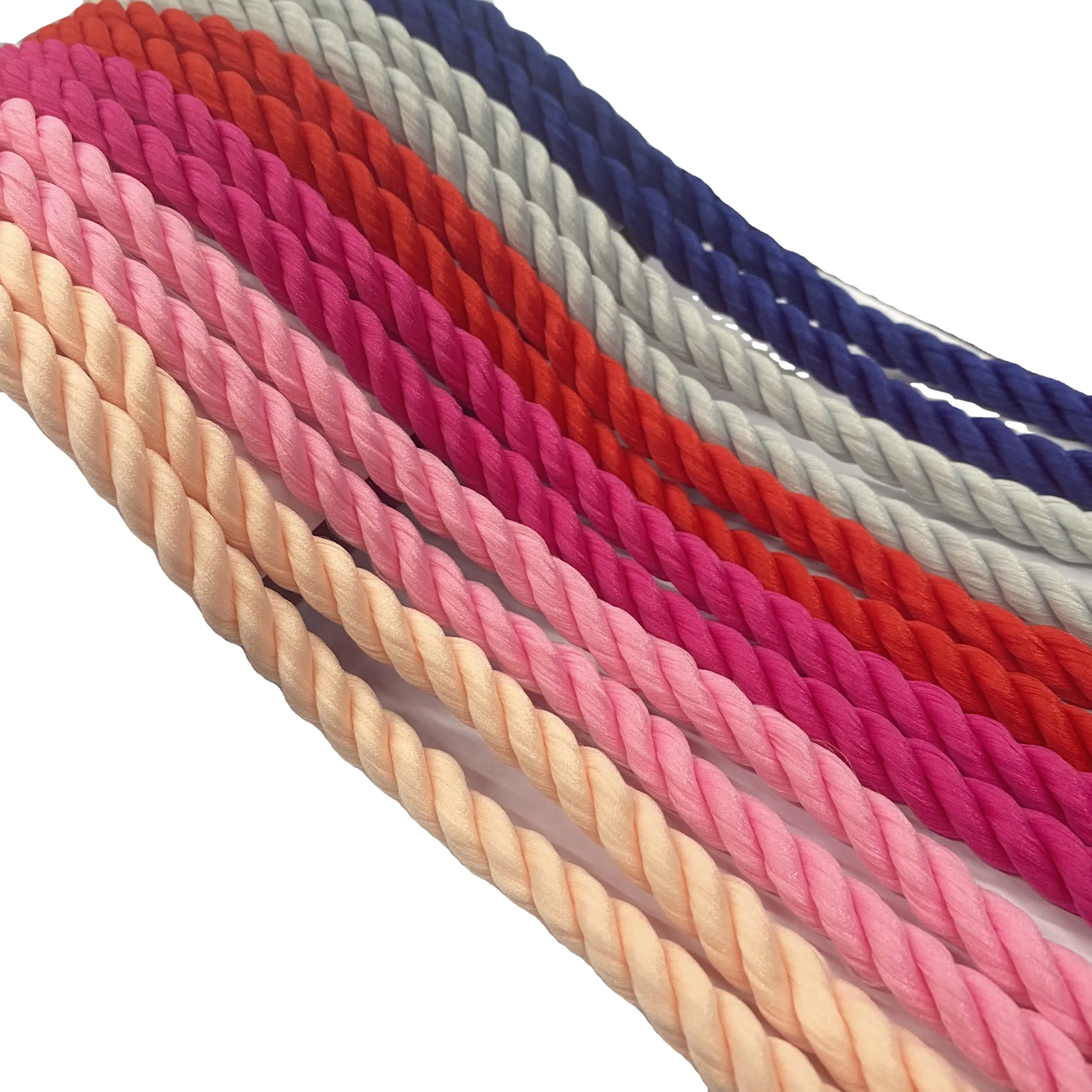 Personalizado cor 7mm redondo grosso algodão corda torcida cadarços para dunk sapatos laços