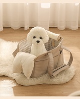 Sac de transport pour animaux de compagnie en coton respirant, de luxe, chaud, portable, pour l'extérieur, à bandoulière, recyclé, vente en gros