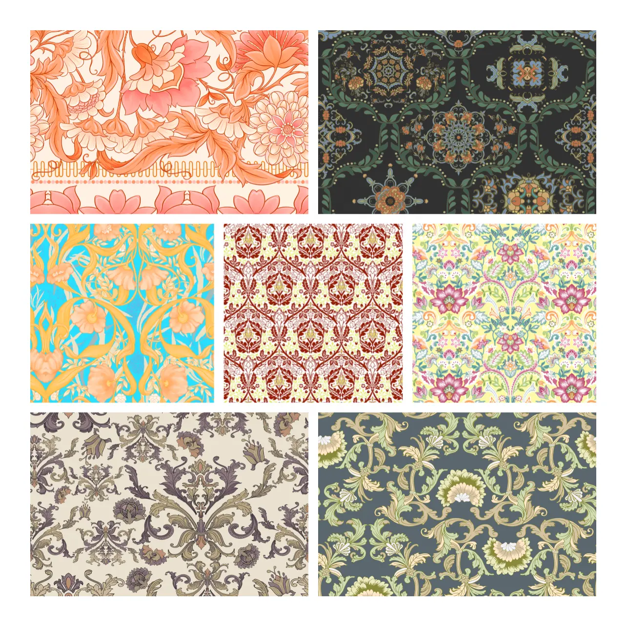 Designerdruck chinesisches Muster Boho floral digital gedruckter Polsterstoff Baumwolle für den Haushalt Textil Deco