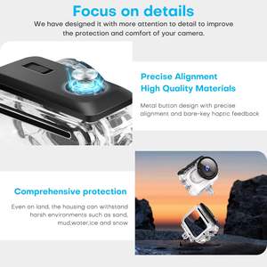 Etui de plongée KAMPHO pour Insta360 GO 3S/ GO 3, coque de protection étanche 197ft/60m pour <span class=keywords><strong>Insta</strong></span> <span class=keywords><strong>360</strong></span> GO3S/ <span class=keywords><strong>GO3</strong></span> - Product Image 4