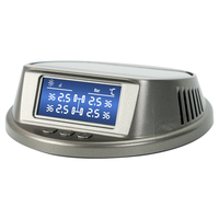 Capteur TPMS universel numérique Système de surveillance de la pression des pneus à 4 capteurs avec écran solaire intégré Écran LCD pour voitures
