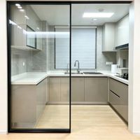 Système Aomeja OPK Perfect : Porte coulissante à cadre ultra-fin, fermeture douce, isolation acoustique, rail dissimulé en aluminium minimaliste pour villa