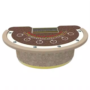 Table de poker de blackjack en demi-cercle personnalisée Table de poker demi-ronde de haute qualité avec étui à jetons pour les jeux d'argent - Product Image 1