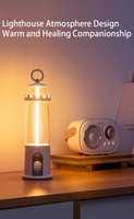 Lanterne de camping LED portable, lumière d'ambiance respirante rechargeable pour le camping, le pique-nique, la randonnée et la lumière d'urgence nocturne