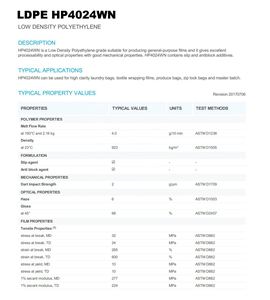 เม็ดพลาสติก LDPE เกรดฟิล์ม HP4024WN/HP2023NN เม็ดพลาสติก LDPE บริสุทธิ์ สำหรับฟิล์มยืดและบรรจุภัณฑ์ - Product Image 3