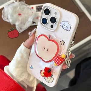 Film avec support pour iPhone 15 16 étui pour téléphone portable 14promax mignon fruits et légumes <span class=keywords><strong>Graffiti</strong></span> 11 couverture rigide 12 de haute qualité - Product Image 3