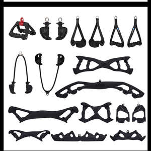 Venta al por mayor gimnasio 8 PCs set LAT pull down hand Grip Back ejercitador fitness LAT pull down handle <span class=keywords><strong>bar</strong></span> - Product Image 2