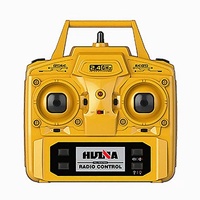 HUINA 1583 1/14 22 Canaux Télécommandé en Alliage Chargeur sur Pneus Simulation Bulldozer Véhicule d'Ingénierie Jouets pour Cadeaux