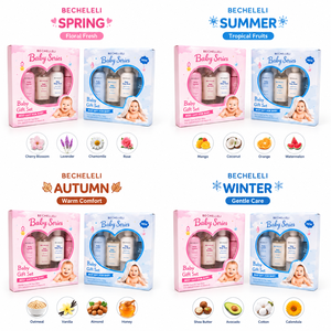 <span class=keywords><strong>Set</strong></span> Regalo Professionale 4-in-1 per il <span class=keywords><strong>Bagnetto</strong></span> dei Neonati, per Maschi e Femmine, con Shampoo Delicato, Lozione e Vitamina E - Product Image 1