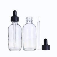 Botol Tetes Kaca, Tetes Kaca Serum Bening Boston Amber 2Oz 30Ml 60Ml 1Oz 2
