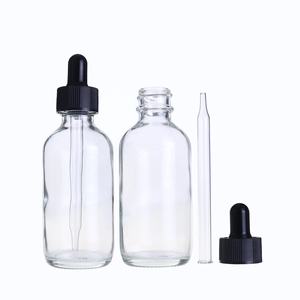 1oz 2oz 30ml 60ml Boston Amber temizle serum yağı cam damlalık şişeler pipet ile - Product Image 4