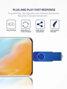 USB3.0 Ổ Đĩa <span class=keywords><strong>Flash</strong></span> 2 Trong 1 OTG Xoay Mini Kim Loại Ổ Đĩa <span class=keywords><strong>USB</strong></span> 8G 16G 32G 64G 128G - Product Image 6