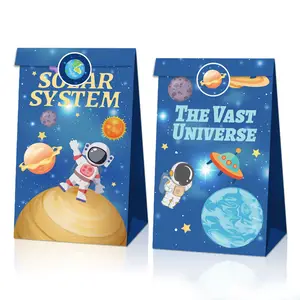 尼科外层空间宇航员礼品袋糖果蛋糕糖果装饰儿童生日派对婴儿淋浴包装纸袋