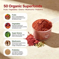Poudre de Super Aliments Verts OEM, Détox Naturelle, Super Aliment pour Booster l'Immunité, l'Énergie et la Digestion, 300g, Marque Privée OEM