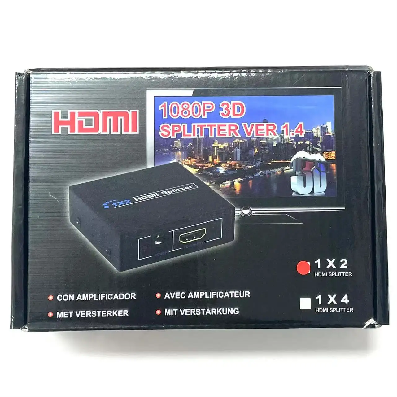 Divisor 1*2 para computador/monitor/TV 1080P 3D HDTV mais vendido internacionalmente