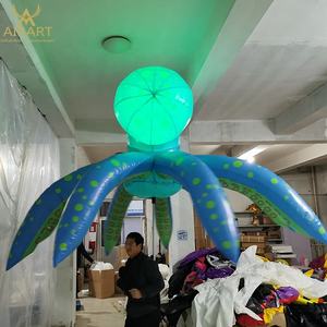 Modèle d'animal marin gonflable pieuvre bleue, décoration personnalisée, costume de marionnette gonflable pieuvre - Product Image 2