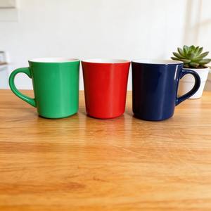 Nouveaux produits – Tasses en céramique vertes effet laqué, style Dollar <span class=keywords><strong>Store</strong></span>, marque HARVIT, design minimaliste, origine Shandong - Product Image 2
