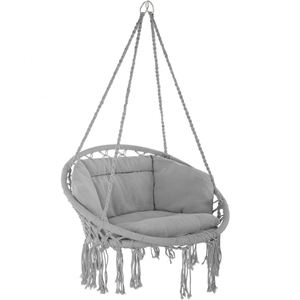Cotton Rope Woven Hanging <b>Swing</b> Chair Folding Outdoor Camping Hammock - Product Image 4