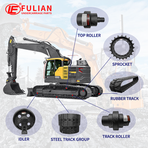 חלקי מרכב בטלן גומי מסלול סבבת פלדת מסלול קבוצת למעלה תחתון רולר עבור וולוו EC ECR סדרת דיגר - Product Image 1