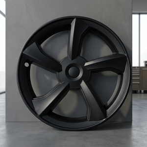 4 pièces de couvre-roues <span class=keywords><strong>noir</strong></span> mat de <span class=keywords><strong>18</strong></span> <span class=keywords><strong>pouces</strong></span>, enjoliveurs sur mesure pour les roues du modèle 3, durables et légers - Product Image 2