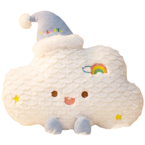 Ensemble de jouets en peluche assortis de la série Ciel, poupées en peluche nuage arc-en-ciel, lune, étoile, soleil avec chapeau de nuit, cadeau en gros - Product Image 2