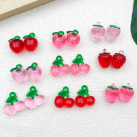 Fruits Nourriture Fraise Minuscules Pendentifs Vivid Mignon Doux Cerise Résine Charmes Pendentif pour pour Porte-clés Fabrication de Bijoux BRICOLAGE Artisanat