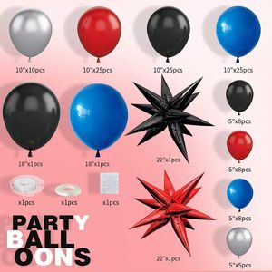 Kit d'arc de <span class=keywords><strong>ballon</strong></span> rouge bleu noir Kit d'<span class=keywords><strong>arche</strong></span> de <span class=keywords><strong>ballon</strong></span> <span class=keywords><strong>Spiderman</strong></span> Ballons rouges bleus et noirs Décorations de fête à thème <span class=keywords><strong>Spiderman</strong></span> - Product Image 3
