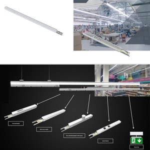 130lm/W Suspended LED Linear Pendant Light for <b>Workshop</b> Supermarket Office Modular <b>Lighting</b> System - Product Image 2