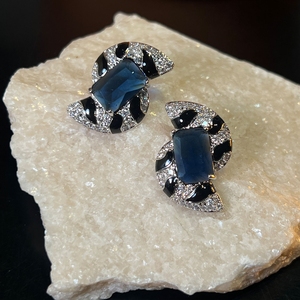 Boucles d'oreilles clous modernes et rétro à motif zèbre, élégantes et exquises, en rubis français haut de gamme, pierre précieuse rouge <span class=keywords><strong>Galilée</strong></span> effet vortex - Product Image 3