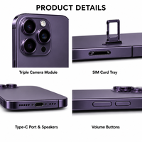 Slot Kartu Independen, Versi Original Tidak Terkunci, I16 Pro Bodi Ringkas, 1TB, Cocok untuk Pembeli Ponsel Grosir Global