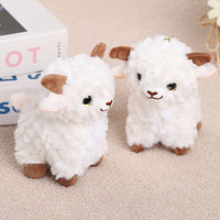 En gros, Nouveau Porte-clés Pendentif Mignon en Peluche Mouton Blanc, OEM, Peluche Douce de Dessin Animé, Mascotte Chèvre, Jouet Animal en Peluche Agneau pour Cadeau
