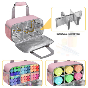 Large Marker Organizer Bag With Carrying Handle Aluminum Foil Liner Easy Cleaning Patented Design - Product Image 4