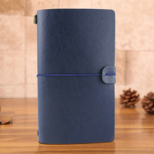 Carnet A6 vintage en cuir PU avec élastique, journal de voyage personnalisable, agenda de bureau avec pages vierges et lignées - Product Image 5