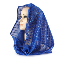 Nouveau en stock : Foulard uni à sequins, châle brillant en maille à sequins, hijab léger pour femme, écharpe de tête pour femme