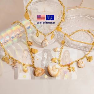 Collares de Moda VVS al por Mayor de Acero Inoxidable con Baño de Oro Fino, Joyería Permanente Personalizada, Cadenas, Colgantes y Dijes para Mujer - Product Image 1