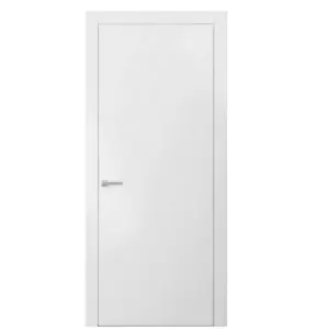 28 In. X 80 In. Modern Interior Flat Panel Hollow Core Moulded Doors Honeycomb White Primed Molded Door