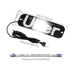 Lampe LED de signalisation <span class=keywords><strong>pour</strong></span> <span class=keywords><strong>taxi</strong></span>, alimentée par USB/allume-cigare, fixation par ventouse, haute luminosité, lampe décorative <span class=keywords><strong>pour</strong></span> chauffeur de <span class=keywords><strong>taxi</strong></span> - Product Image 6