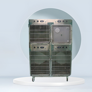 CH Haute Qualité Moderne De Luxe 304 En Acier Inoxydable Pliable Sécurisé Résistant À L'eau Chien Cage En Plastique Plateau Simple Conception Vétérinaire - Product Image 1