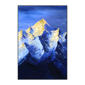 Le <span class=keywords><strong>Pareti</strong></span> del Soggiorno Sono Decorate <span class=keywords><strong>con</strong></span> Grandi Opere d'Arte Dipinte a Mano, Arte Murale 3D Originale in Foglia d'Oro Realizzata a Mano, Dipinti a Olio - Product Image 6