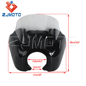 Parabrisas de Motocicleta con Diseño Anti-Vibración y Soporte Baja LP6 para Harley Dyna Low Rider/<span class=keywords><strong>Fat</strong></span> <span class=keywords><strong>Bob</strong></span>/Street <span class=keywords><strong>Bob</strong></span> <span class=keywords><strong>2006</strong></span>-2017 - Product Image 6