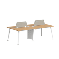 Bureau de travail moderne Mobilier de bureau en bois modulaire 2 4 6 8 personnes Bureau partagé Poste de travail moderne partenaire