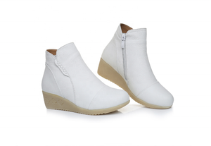 Inverno bianco Anti-Slip <span class=keywords><strong>scarpe</strong></span> da allattamento per le donne a metà taglio con punta in plastica vera pelle all'ingrosso della fabbrica per il lavoro ospedaliero - Product Image 4