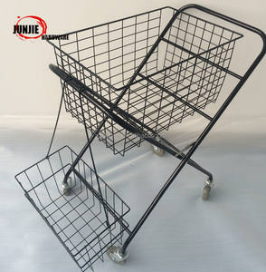 Zwarte Opvouwbare Tennisbalkar Met Zware Metalen Draadmand-Baan Trainingsuitrusting - Product Image 2