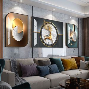 Commercio all'ingrosso della fabbrica moderna cornice soggiorno pittura decorativa <span class=keywords><strong>di</strong></span> lusso <span class=keywords><strong>di</strong></span> lusso <span class=keywords><strong>trittico</strong></span> da parete arte cristallo porcellana pittura - Product Image 5