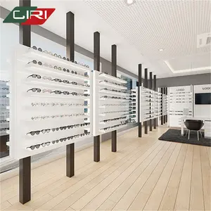 CIRIモダンデザインサングラスディスプレイケース眼鏡ディスプレイスタンド眼鏡店用ミラーディスプレイラック付き
