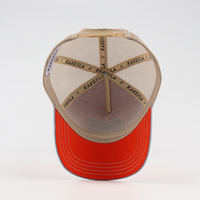 Casquette Trucker en Maille Personnalisée avec Logo Tissé Hanway Factory, 5 Panneaux, Visière Pré-courbée, Tissu en Flanelle Éponge, Performance Cyclisme et Activités de Plein Air