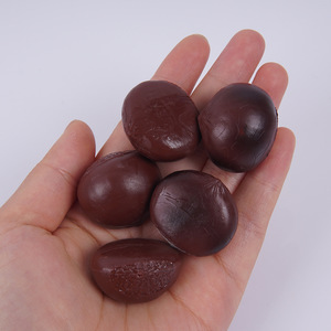 1:1 <b>scale</b> realistic chestnut keychain pendant, creative roasted chestnut prop for funny video shooting, fake food toy. - Product Image 3